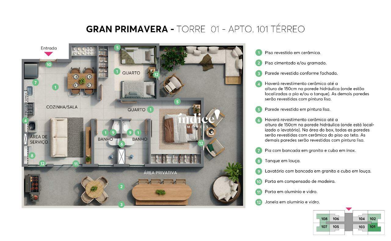 Apartamento para à venda no Jardim Guaporé na cidade de Ribeirão Preto:
