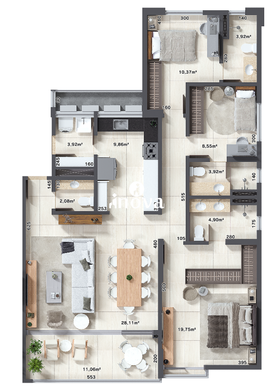 Apartamento à venda no Jardim do Lago: 