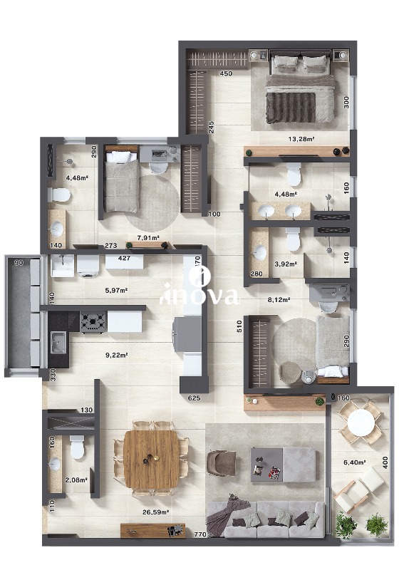 Apartamento à venda no Jardim do Lago: 