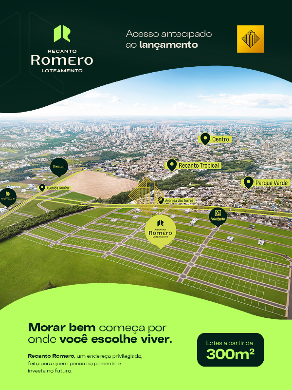 Lote à venda no Recanto Tropical: 