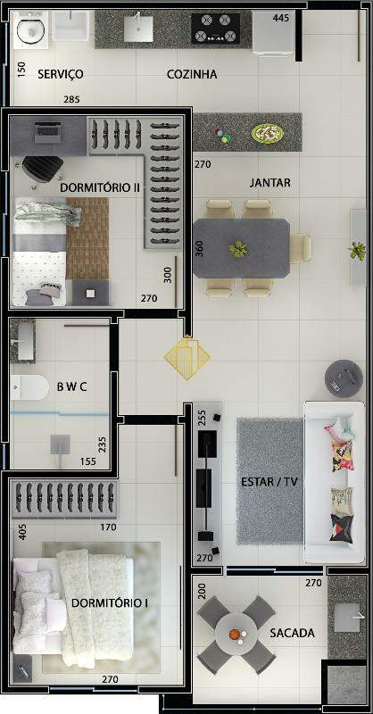 Apartamento à venda no Pioneiros Catarinenses: 