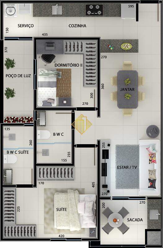 Apartamento à venda no Pioneiros Catarinenses: 