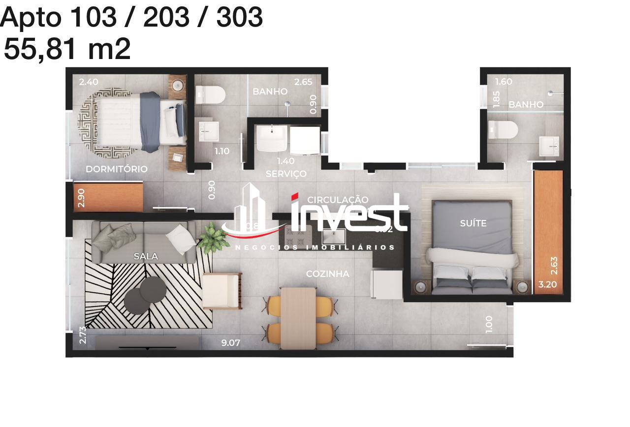 Apartamento à venda no Santa Maria: 