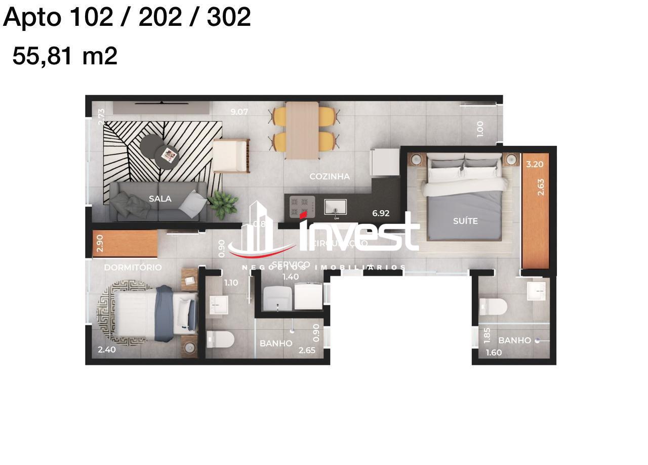 Apartamento à venda no Santa Maria: 