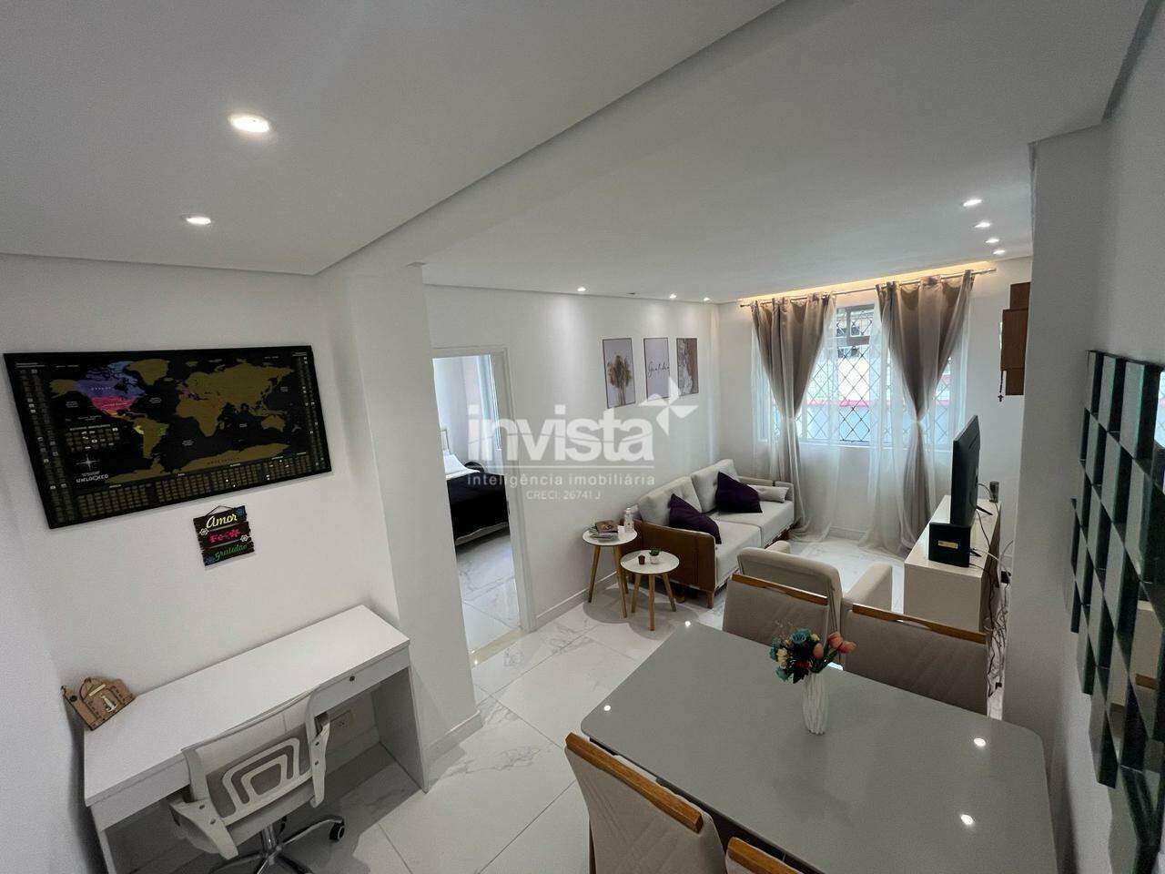 C&oacute;digo: 10075 R$ 430.000,00 Apartamento &agrave; venda no bairro Boqueir&atilde;o 49 m&sup2; 1 quarto 1 vaga - Santos