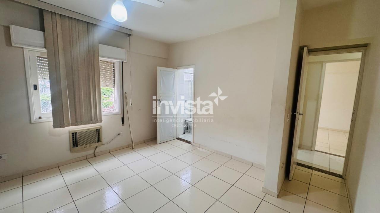 Apartamento amplo com 105 m&sup2; para loca&ccedil;&atilde;o no Gonzaga, Santos - Santos