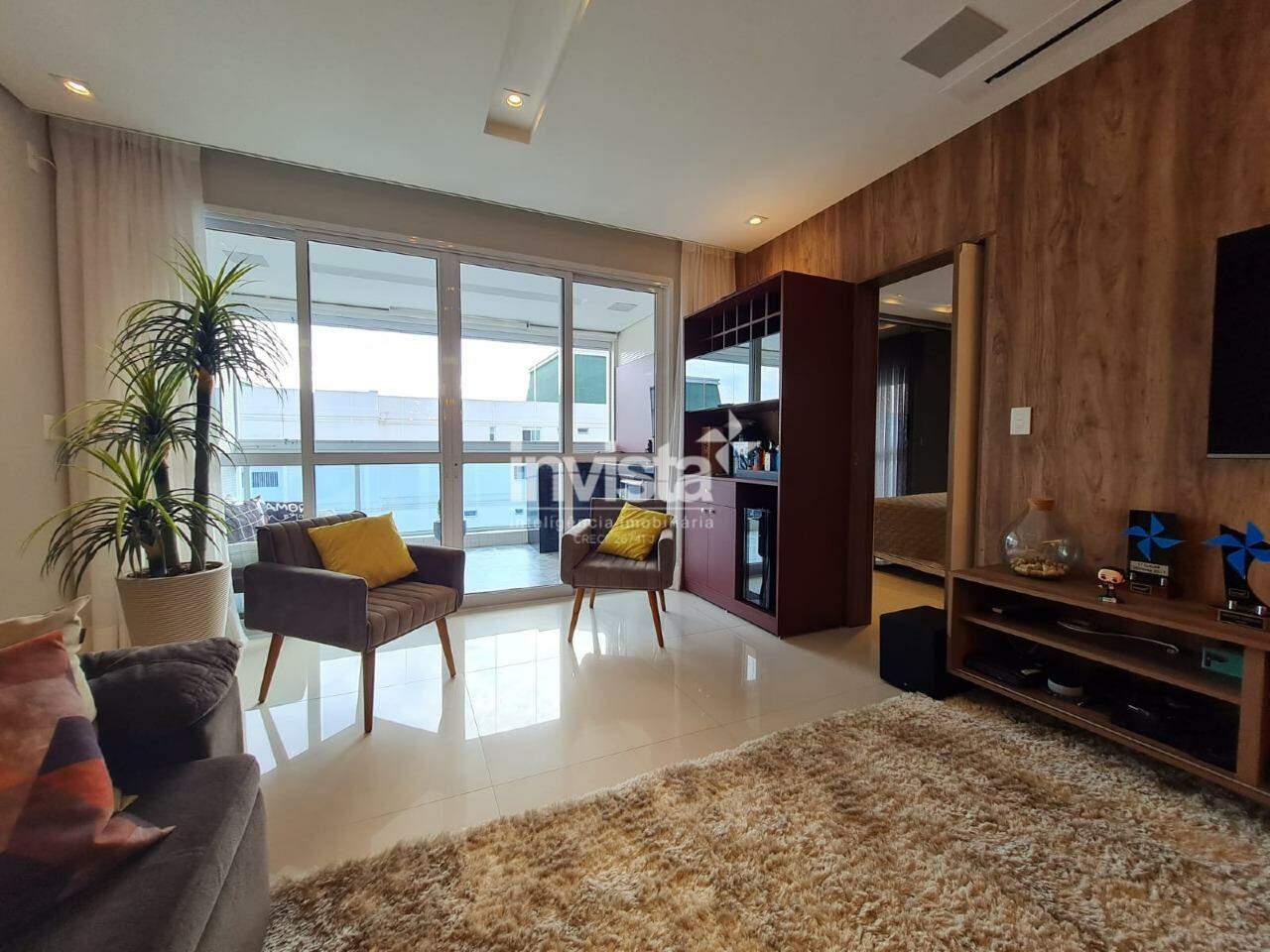 Apartamento para loca&ccedil;&atilde;o no Praiamar Residence, anexo ao Sheraton e ao Shopping Praiamar. - Santos