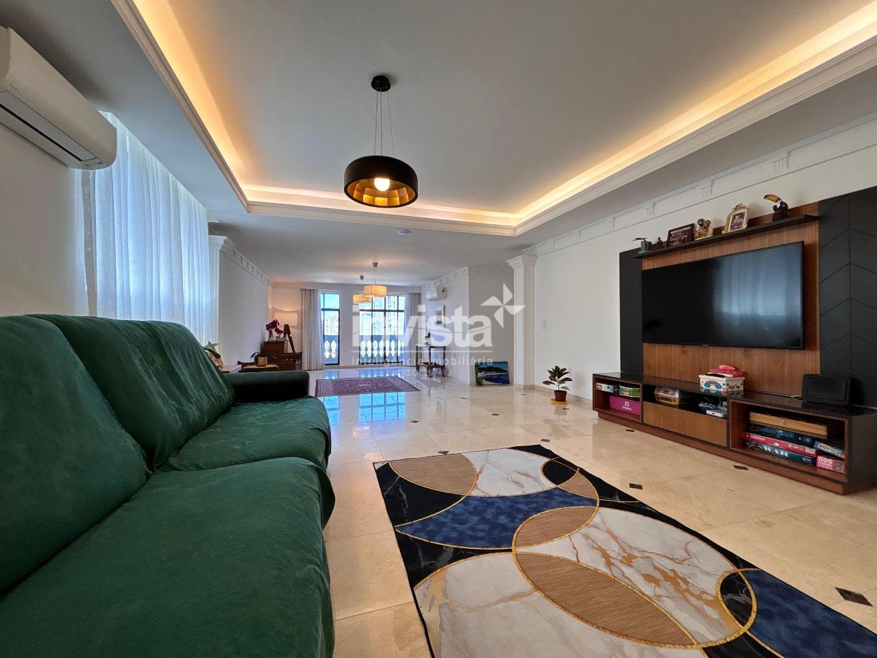 C&oacute;digo: 19124 R$ 2.100.000,00 Apartamento &agrave; venda no bairro Aparecida 277 m&sup2; 4 quartos 3 vagas - Santos