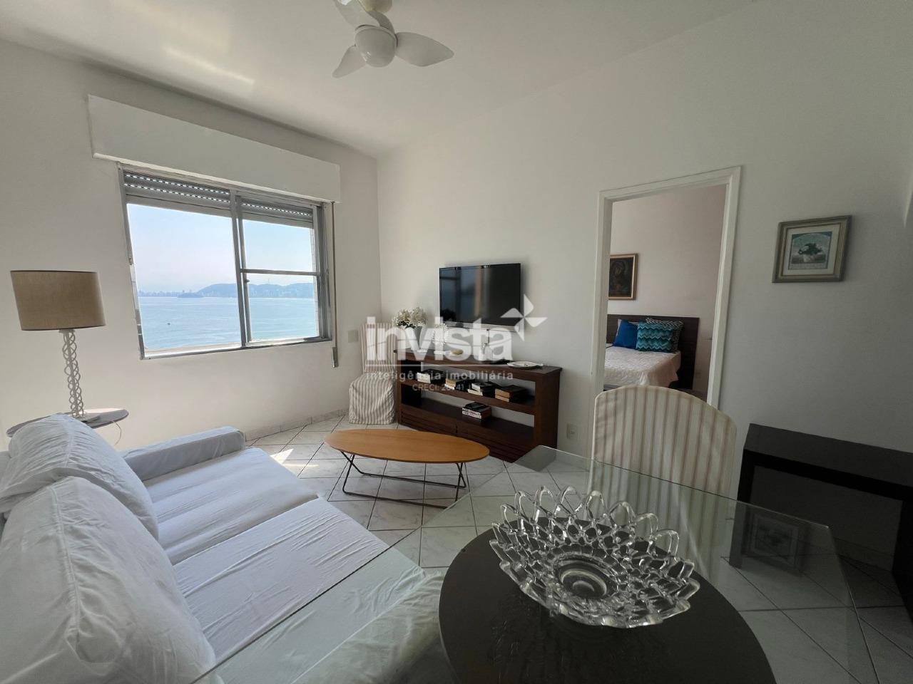 C&oacute;digo: 19862 R$ 4.200,00 Apartamento para alugar no bairro Ponta da Praia 45 m&sup2; 1 quarto 1 vaga - Santos