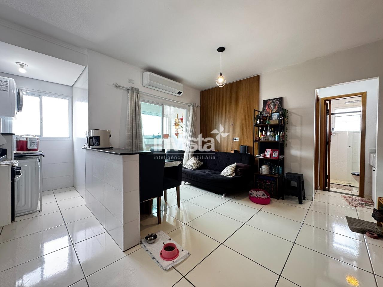 Apartamento 42 m² no Encruzilhada, Santos – 1 quarto, Financiamento Aceito