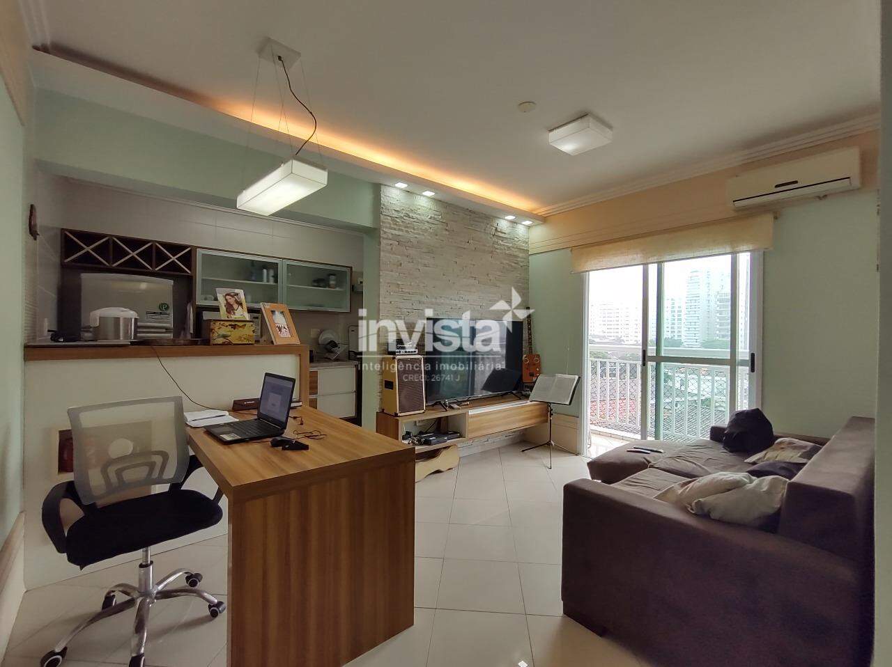C&oacute;digo: 23673 R$ 690.000,00 Apartamento &agrave; venda em Santos-SP no bairro Ponta da Praia, com 1 dormit&oacute;rio e 48m&sup2; 48 m&sup2; 1 quarto 1 vaga - Santos