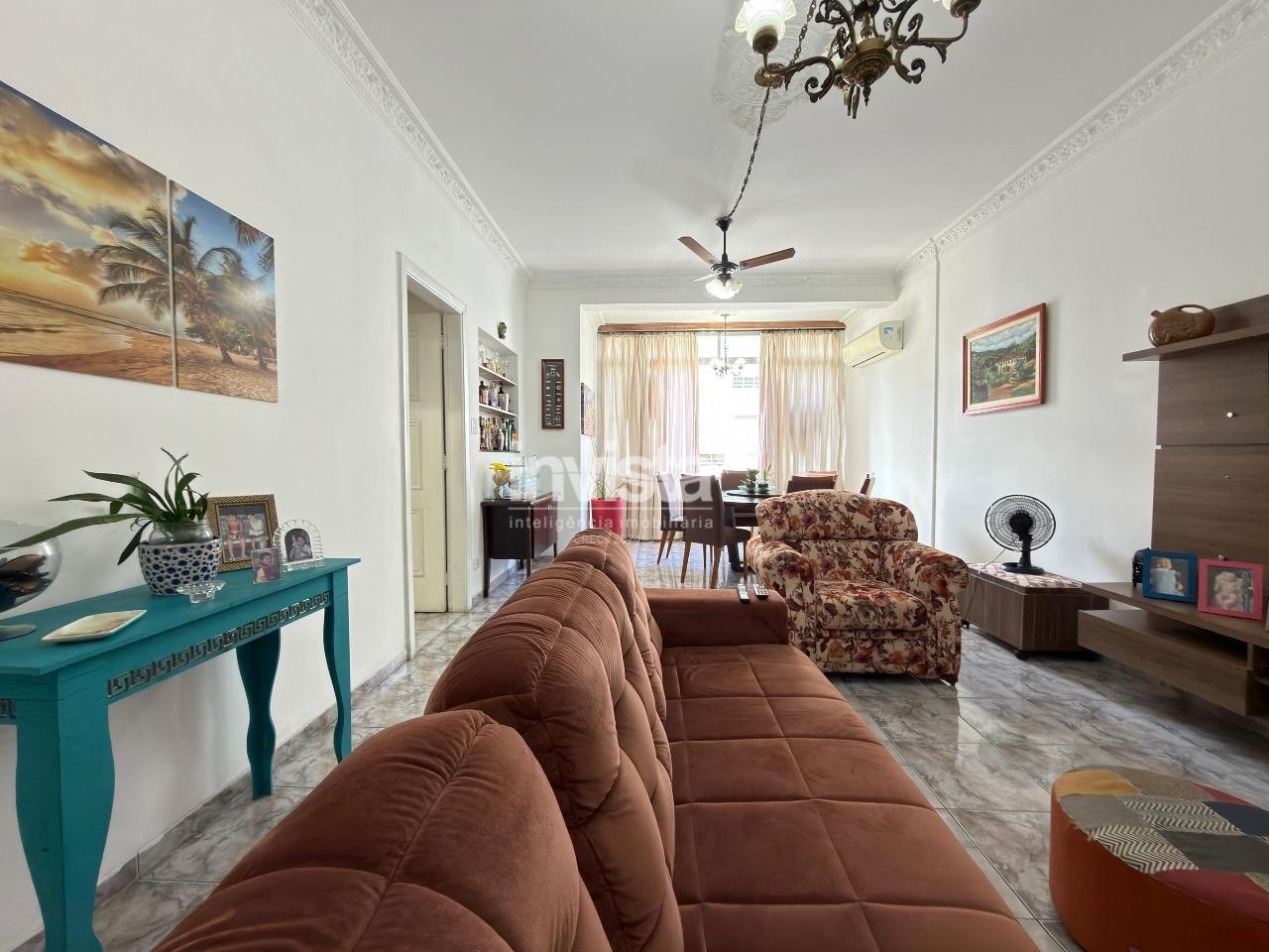 C&oacute;digo: 23677 R$ 690.000,00 Apartamento &agrave; venda no bairro Boqueir&atilde;o 151 m&sup2; 3 quartos 1 vaga - Santos