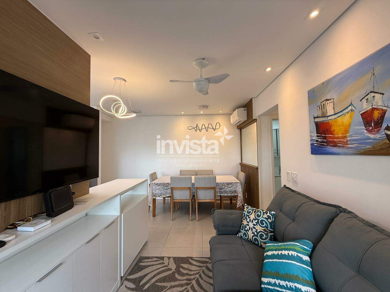 C&oacute;digo: 23839 R$ 6.300,00 Apartamento para alugar em Santos-SP no bairro Marap&eacute;, com 2 dormit&oacute;rios e 62m&sup2; 62 m&sup2; 2 quartos 2 vagas - Santos
