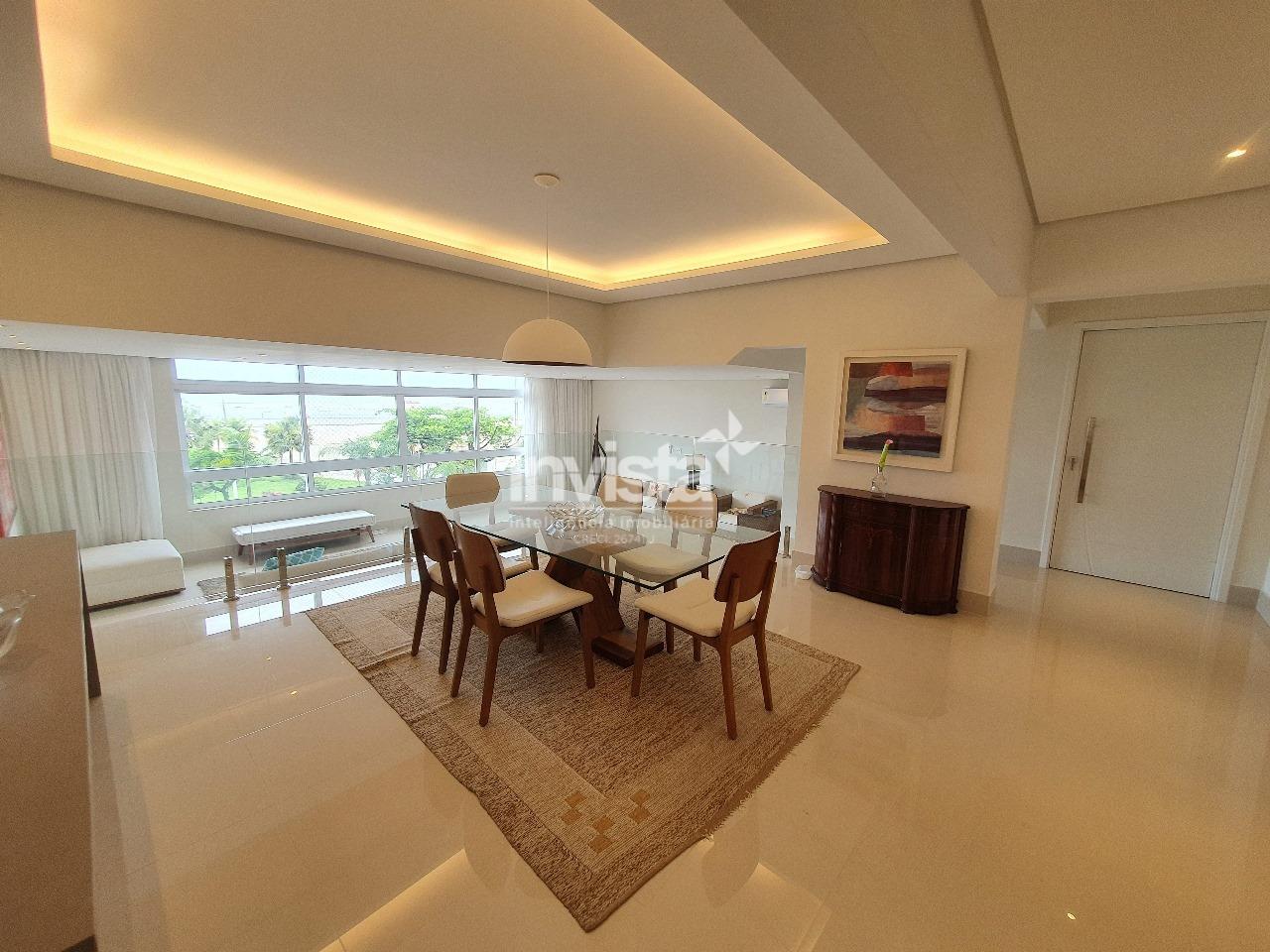 C&oacute;digo: 24027 R$ 13.000,00 Apartamento para alugar no bairro Gonzaga 225 m&sup2; 3 quartos 2 vagas - Santos