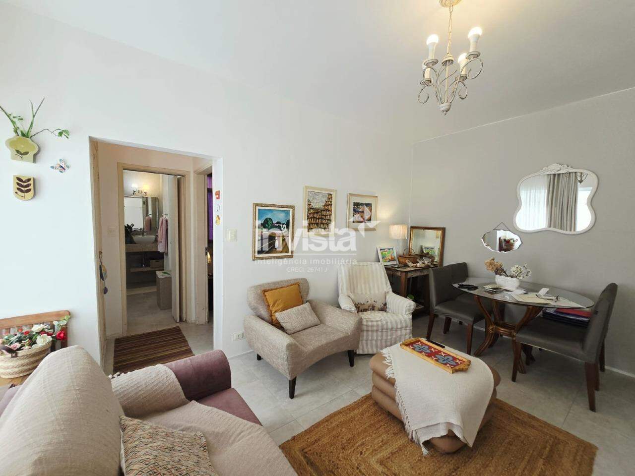 Apartamento &agrave; venda em Santos-SP no bairro Boqueir&atilde;o, com 1 dormit&oacute;rio e 55m&sup2; - Santos