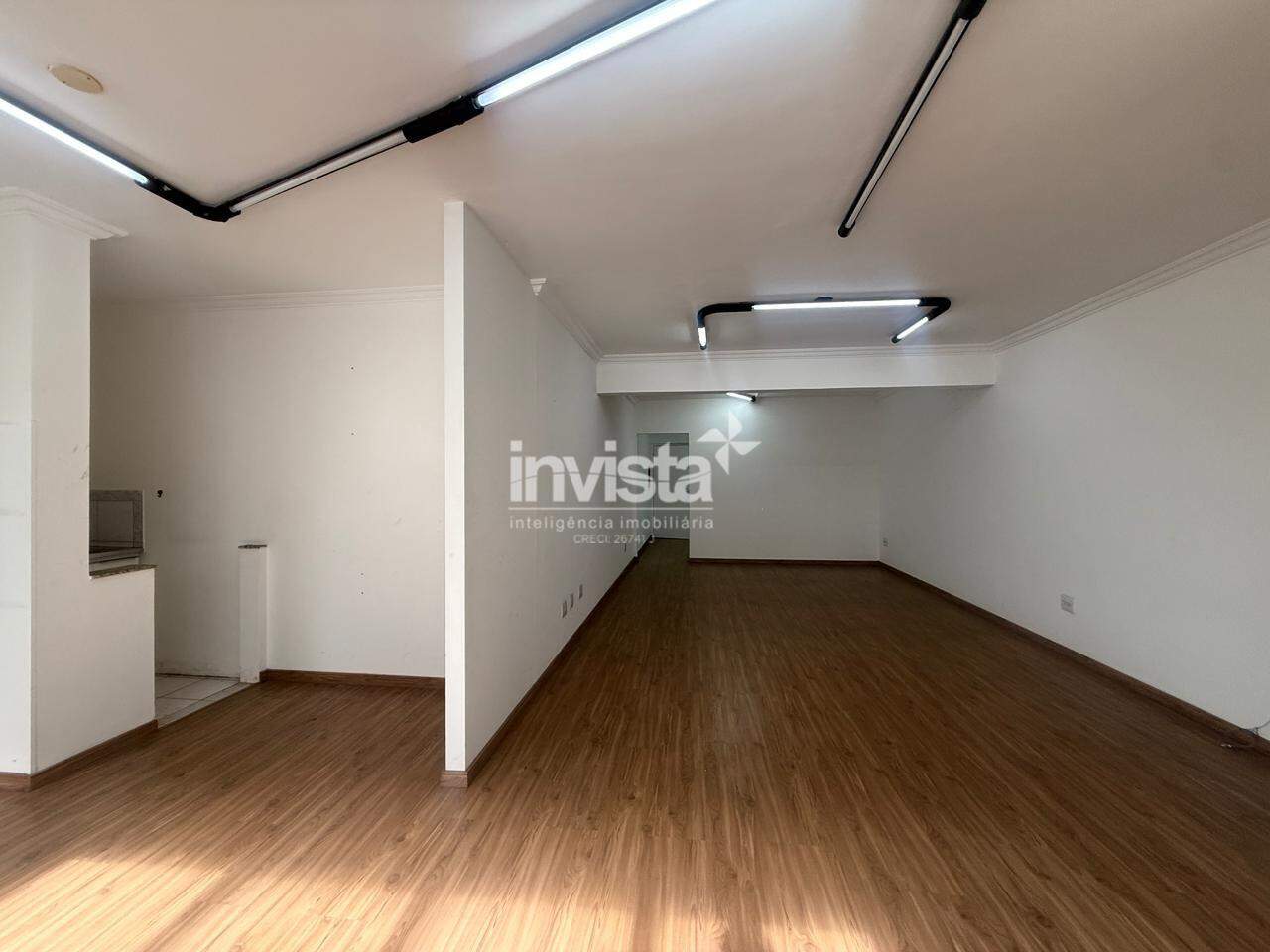Sala Comercial com 66m&sup2;, 2 Banheiro e Copa na Vila Mathias em Santos - Santos