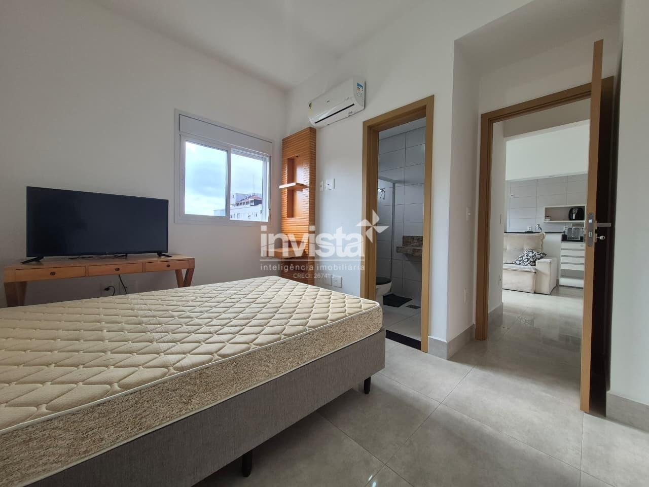 Apartamento para alugar em Santos-SP no bairro Embar&eacute;, com 1 dormit&oacute;rio e 52m&sup2; - Santos