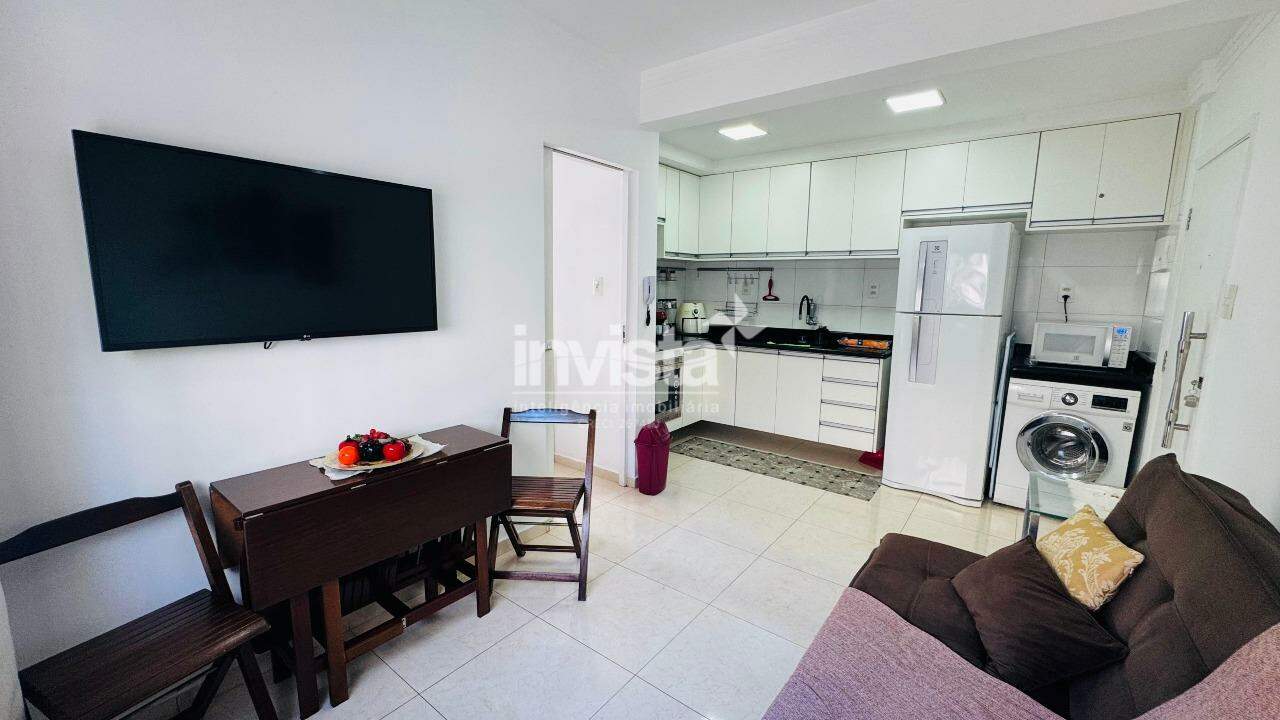 C&oacute;digo: 28930 R$ 3.200,00 Apartamento para alugar no bairro Gonzaga 40 m&sup2; 1 quarto 1 vaga - Santos