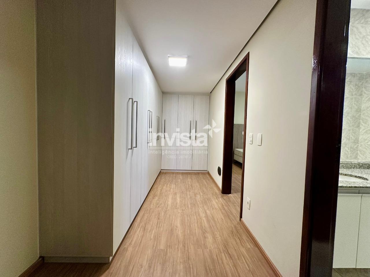 Apartamento frente mar de 4 dormit&oacute;rios send 1 su&iacute;te master + Depend&ecirc;ncia completa em Santos na Pomp&eacute;ia. - Santos