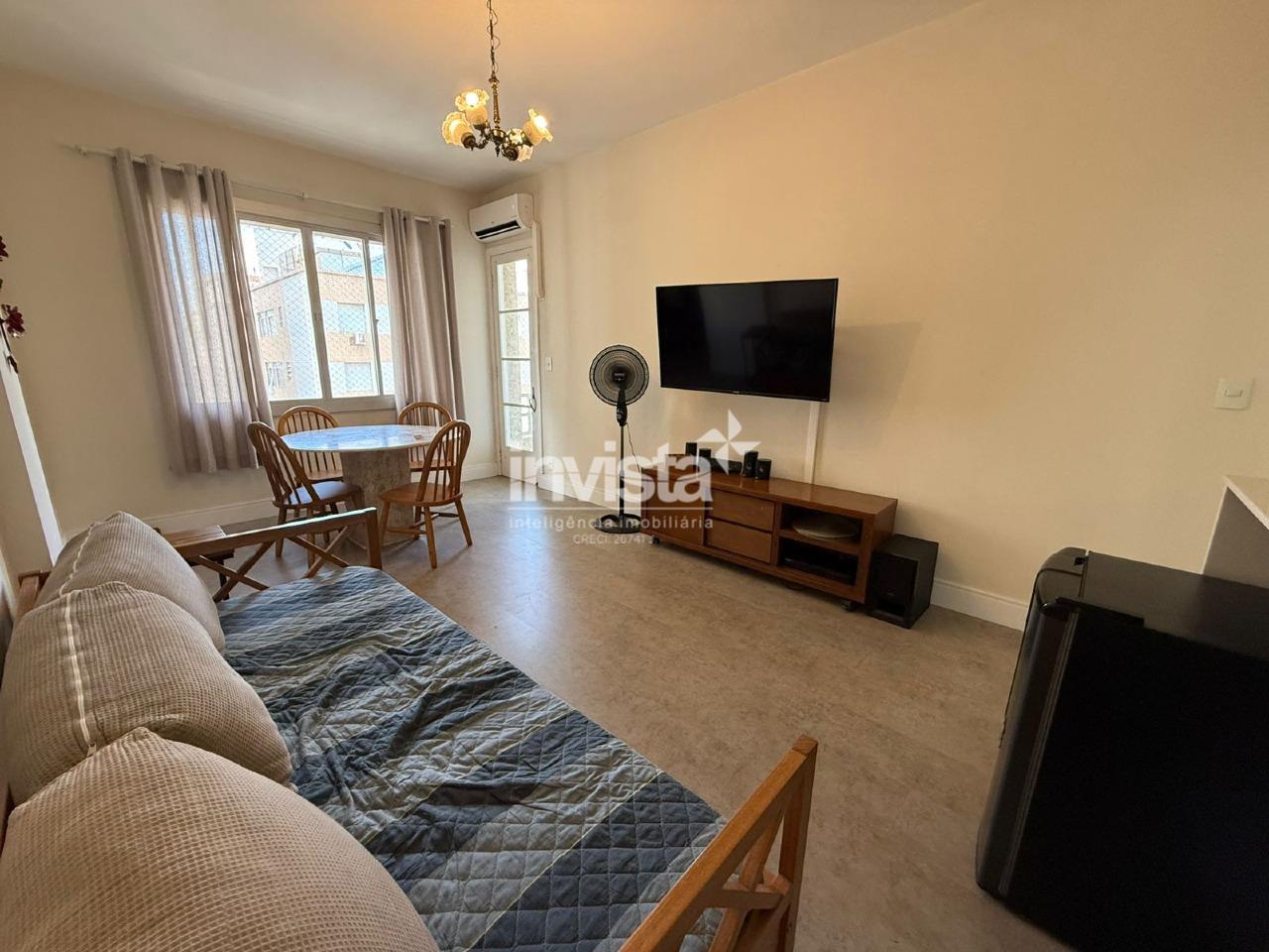 C&oacute;digo: 31077 R$ 4.950,00 Apartamento para alugar no bairro Gonzaga 100 m&sup2; 2 quartos 0 vagas - Santos