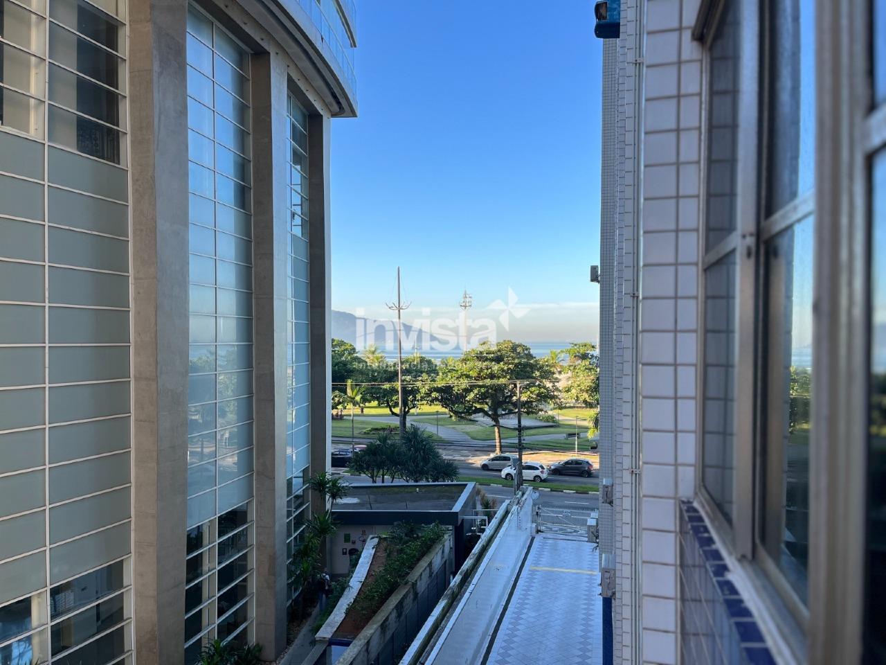 Apartamento mobiliado com vista mar no bairro Pompeia - Santos