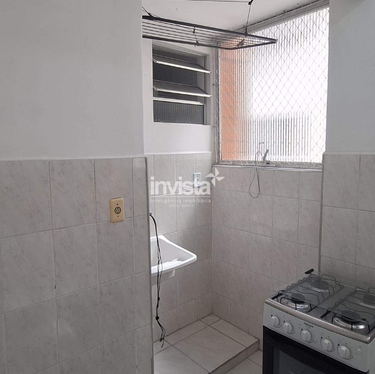 Apartamento para alugar em Santos-SP no bairro Gonzaga, com 1 dormit&oacute;rio e 40m&sup2; - Santos