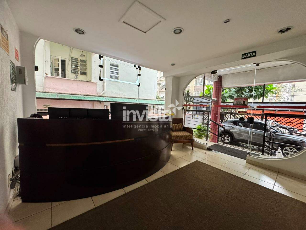 C&oacute;digo: 31929 R$ 3.500,00 Apartamento para alugar em Santos-SP no bairro Boqueir&atilde;o, com 1 dormit&oacute;rio e 40m&sup2; 40 m&sup2; 1 quarto 1 vaga - Santos