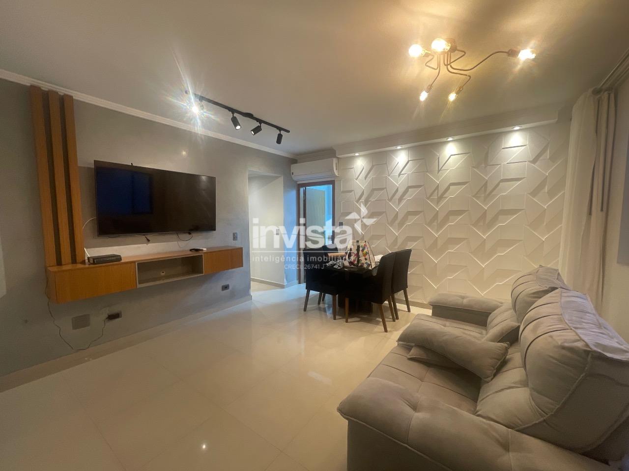 Apartamento 3 Quartos Mobiliado para Aluguel em Ponta da Praia, Santos &ndash; 1 Vaga - Santos