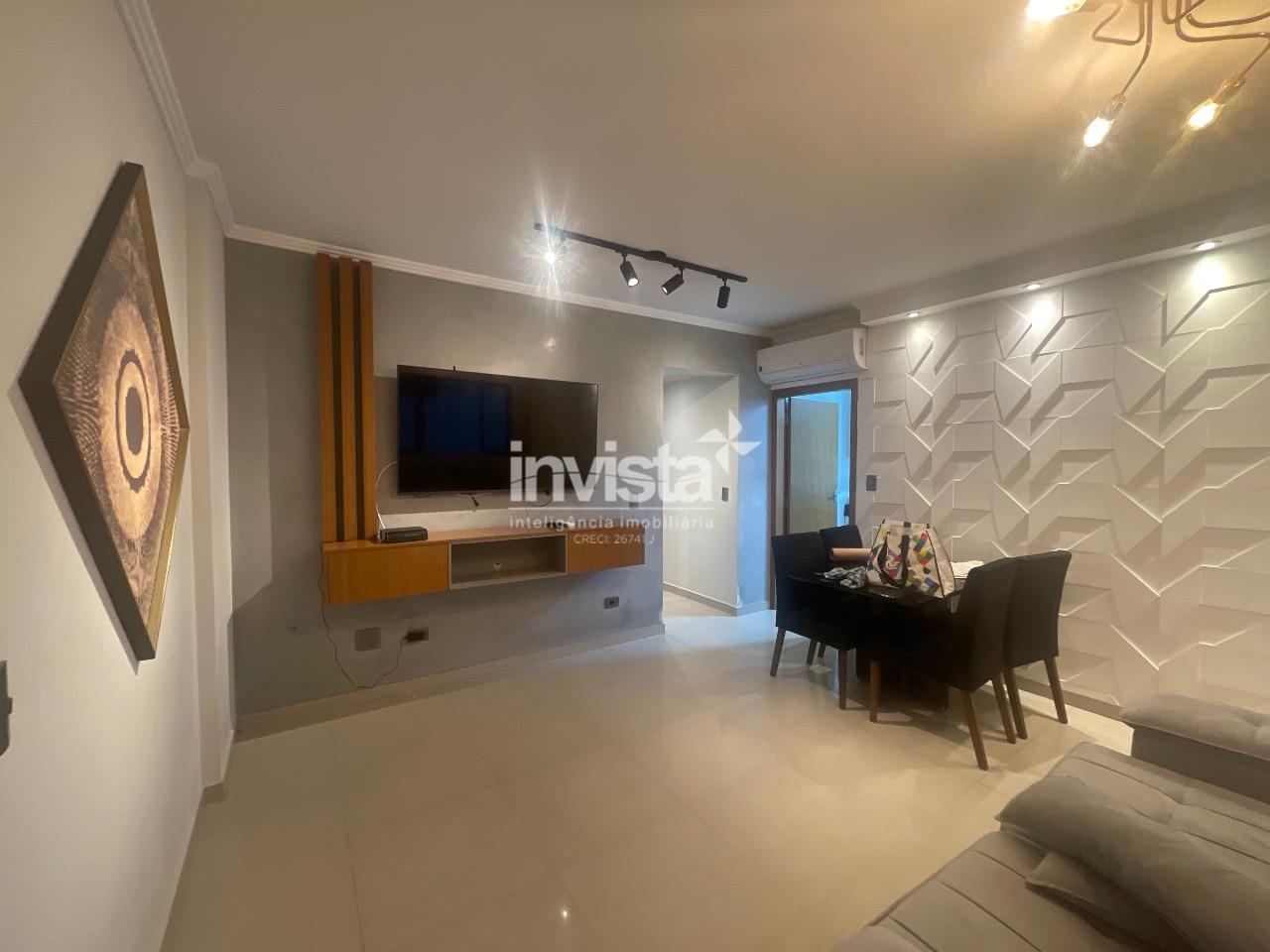 C&oacute;digo: 33097 R$ 6.500,00 Apartamento para alugar no bairro Ponta da Praia 90 m&sup2; 3 quartos 1 vaga - Santos