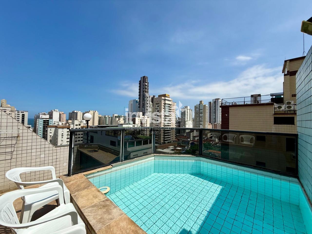 C&oacute;digo: 34068 R$ 960.000,00 Cobertura &agrave; venda no bairro Pomp&eacute;ia 112 m&sup2; 1 quarto 2 vagas - Santos