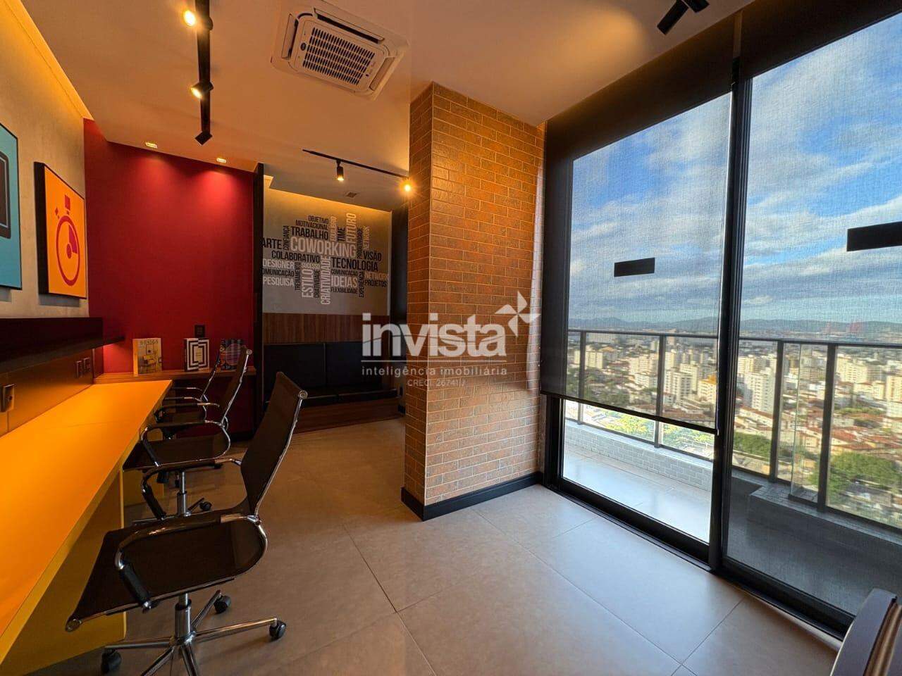 C&oacute;digo: 34149 R$ 6.200,00 Apartamento para alugar em Santos-SP no bairro Boqueir&atilde;o, com 1 dormit&oacute;rio e 54m&sup2; 54 m&sup2; 1 quarto 1 vaga - Santos