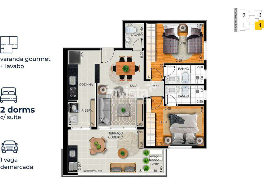Apartamento à venda no bairro Aparecida