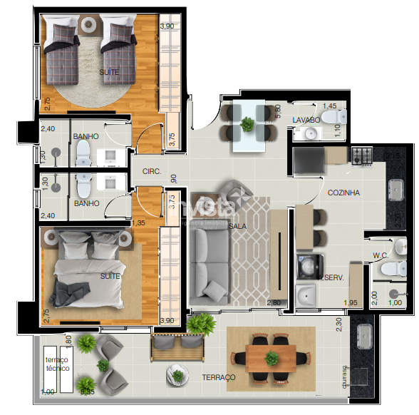 Apartamento à venda no bairro Embaré