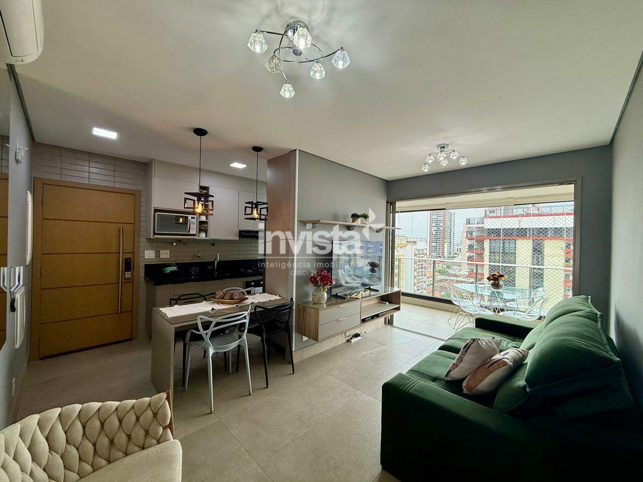 C&oacute;digo: 34490 R$ 995.000,00 Apartamento &agrave; venda no bairro Aparecida 67 m&sup2; 1 quarto 1 vaga - Santos