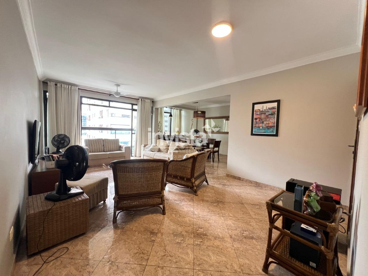 C&oacute;digo: 34526 R$ 9.300,00 Apartamento para alugar no bairro Aparecida 196 m&sup2; 4 quartos 2 vagas - Santos