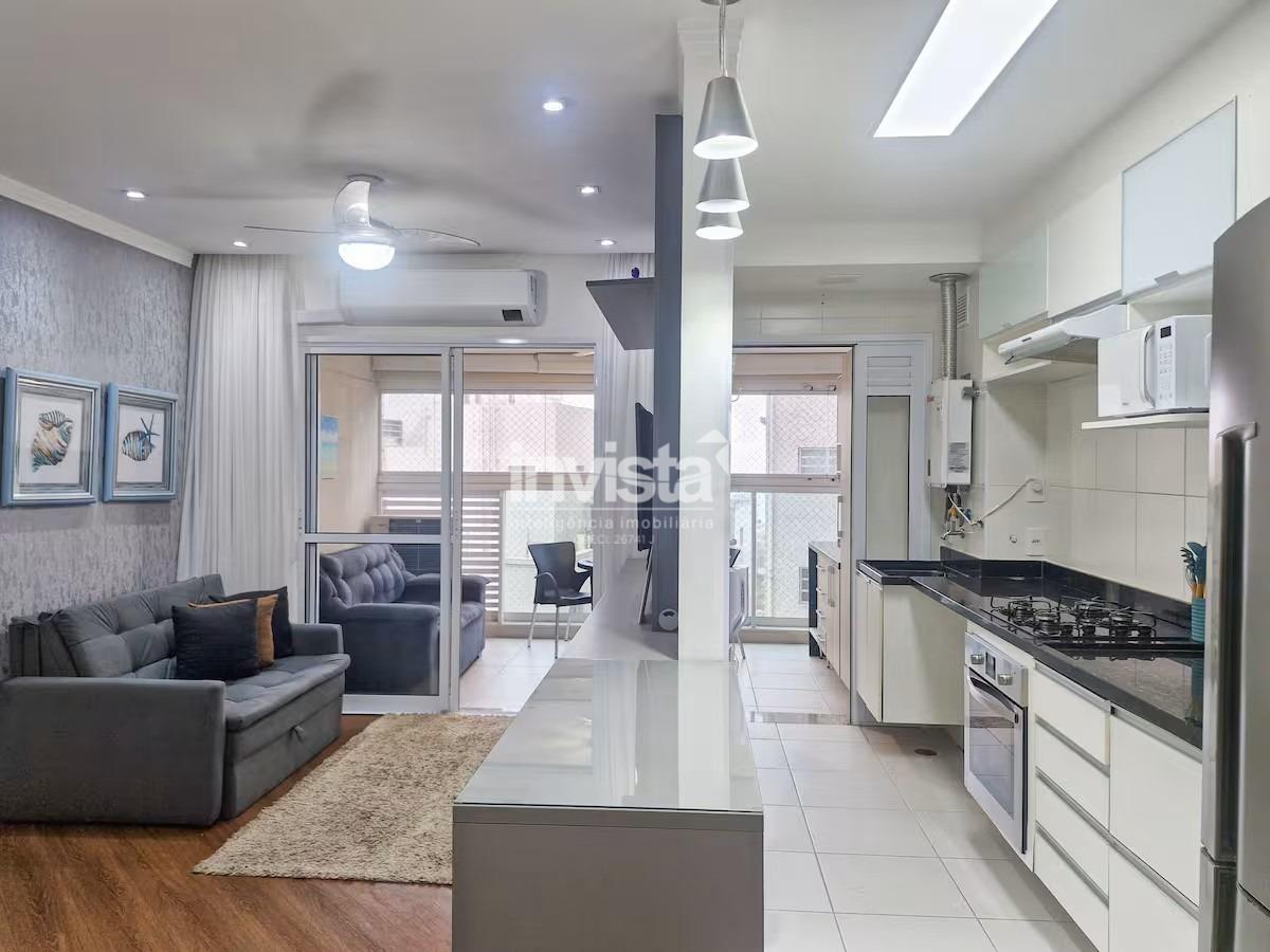 Apartamento mobiliado de 2 quartos com vista mar - Santos