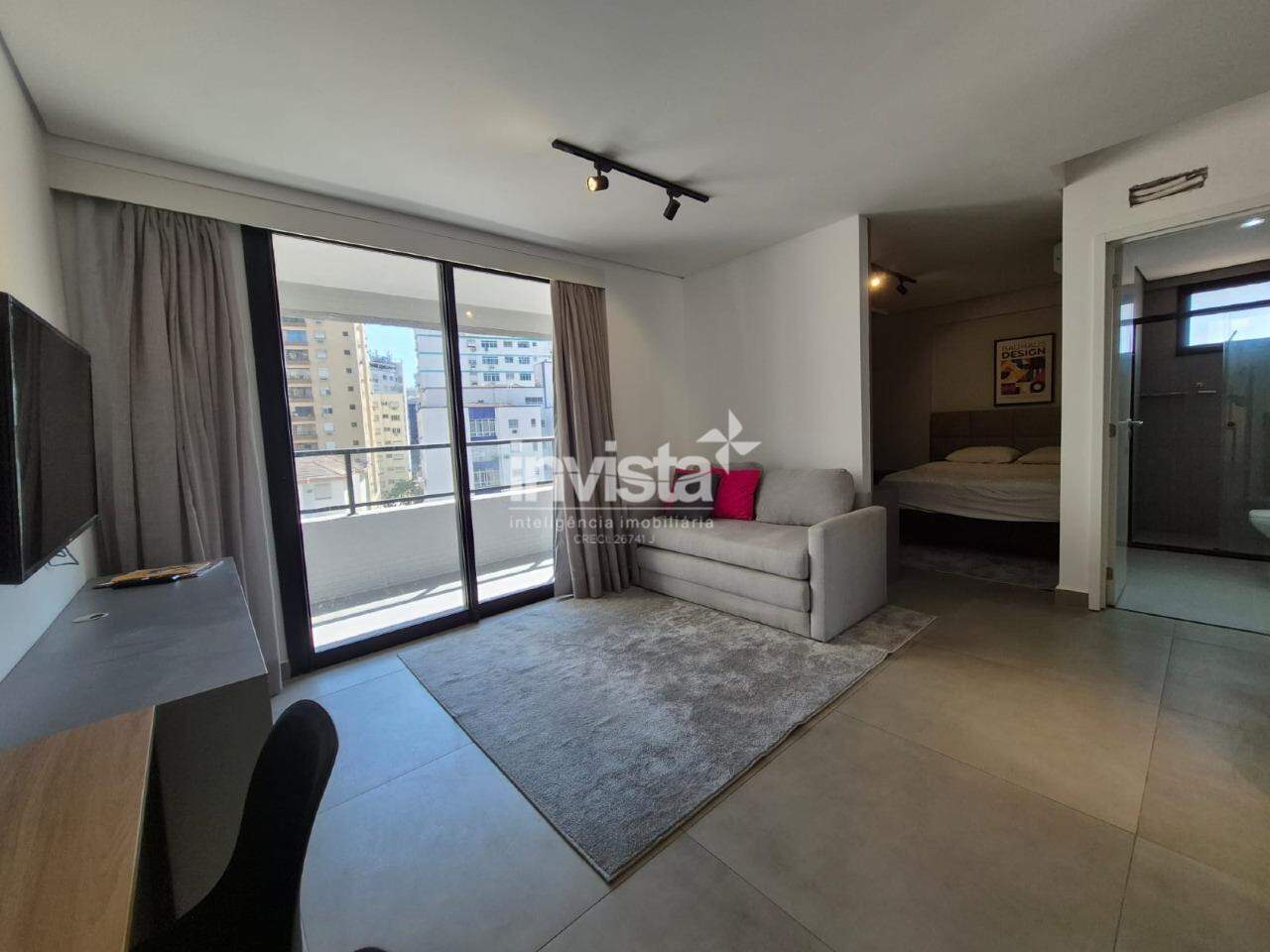 Apartamento na Ponta da Praia Mobiliado com Lazer Completo - Santos