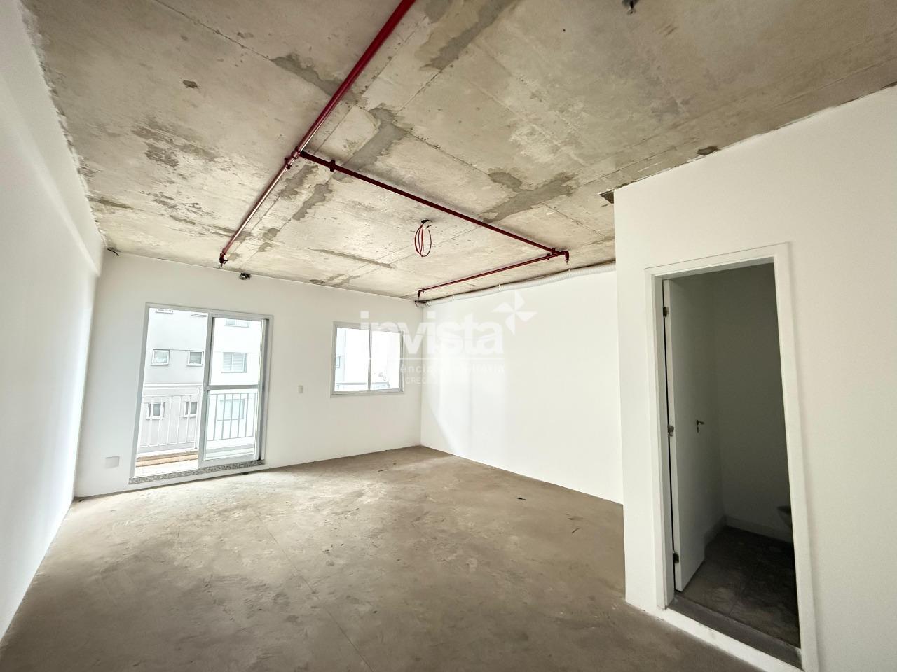 Sala comercial de 48 m² no Fusion Office – Vila Mathias, Santos/SP