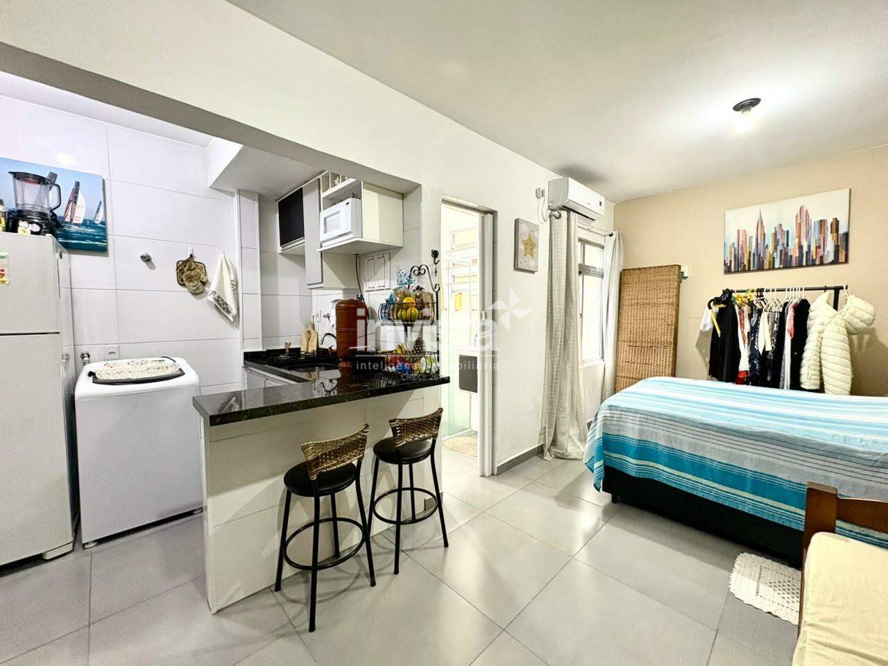 C&oacute;digo: 35461 R$ 355.000,00 Kitnet &agrave; venda em Santos-SP no bairro Ponta da Praia, com 1 dormit&oacute;rio e 36m&sup2; 36 m&sup2; 1 quarto 1 vaga - Santos