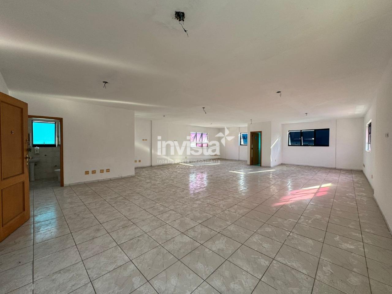 Sala Comercial para Alugar com 170 m² e 2 banheiros na Avenida Ana Costa na Vila Mathias em Santos