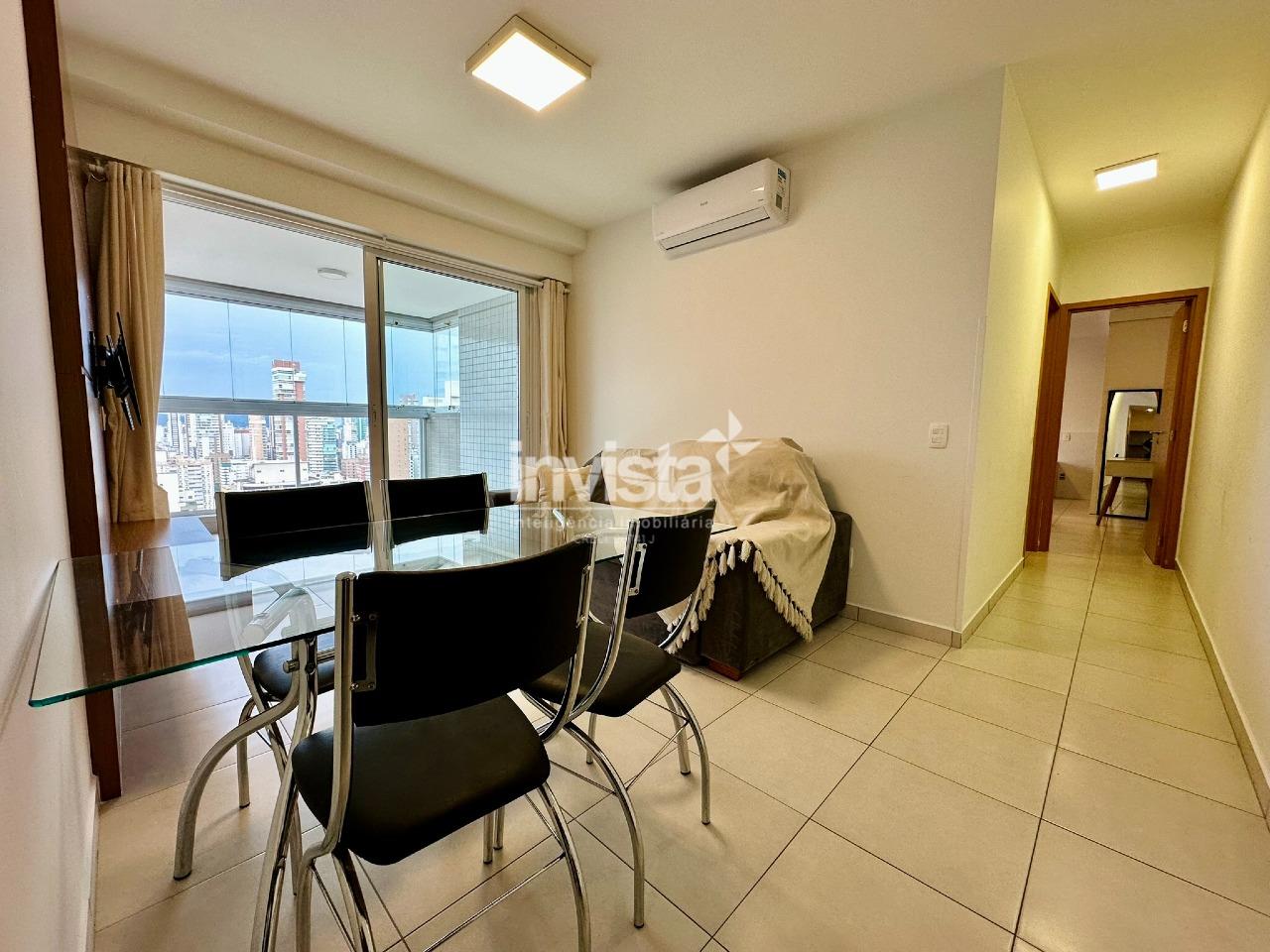 Apartamento andar alto para locação no bairro do Gonzaga em Santos