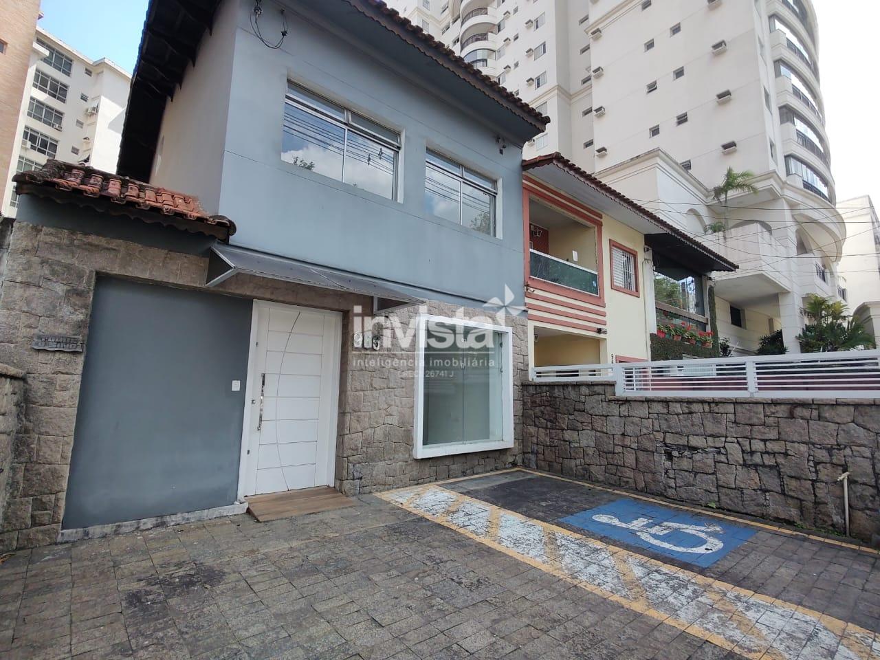 Sobrado Comercial para alugar no Bairor do José Menino em Santos!