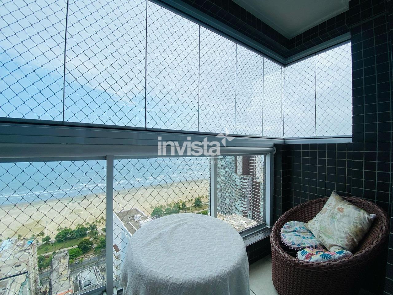 Aluguel em Pompéia, Santos – Apartamento 2Q/1Suíte, Vista Mar, Varanda Gourmet, 3 Vagas