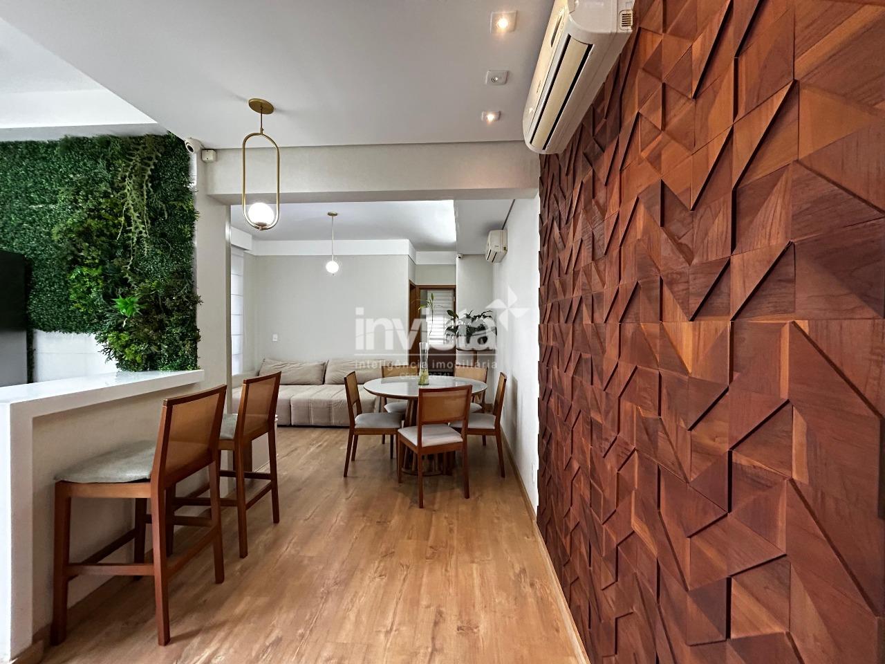 Apartamento residencial desocupado para aluguel no Gonzaga, Santos – 87 m²