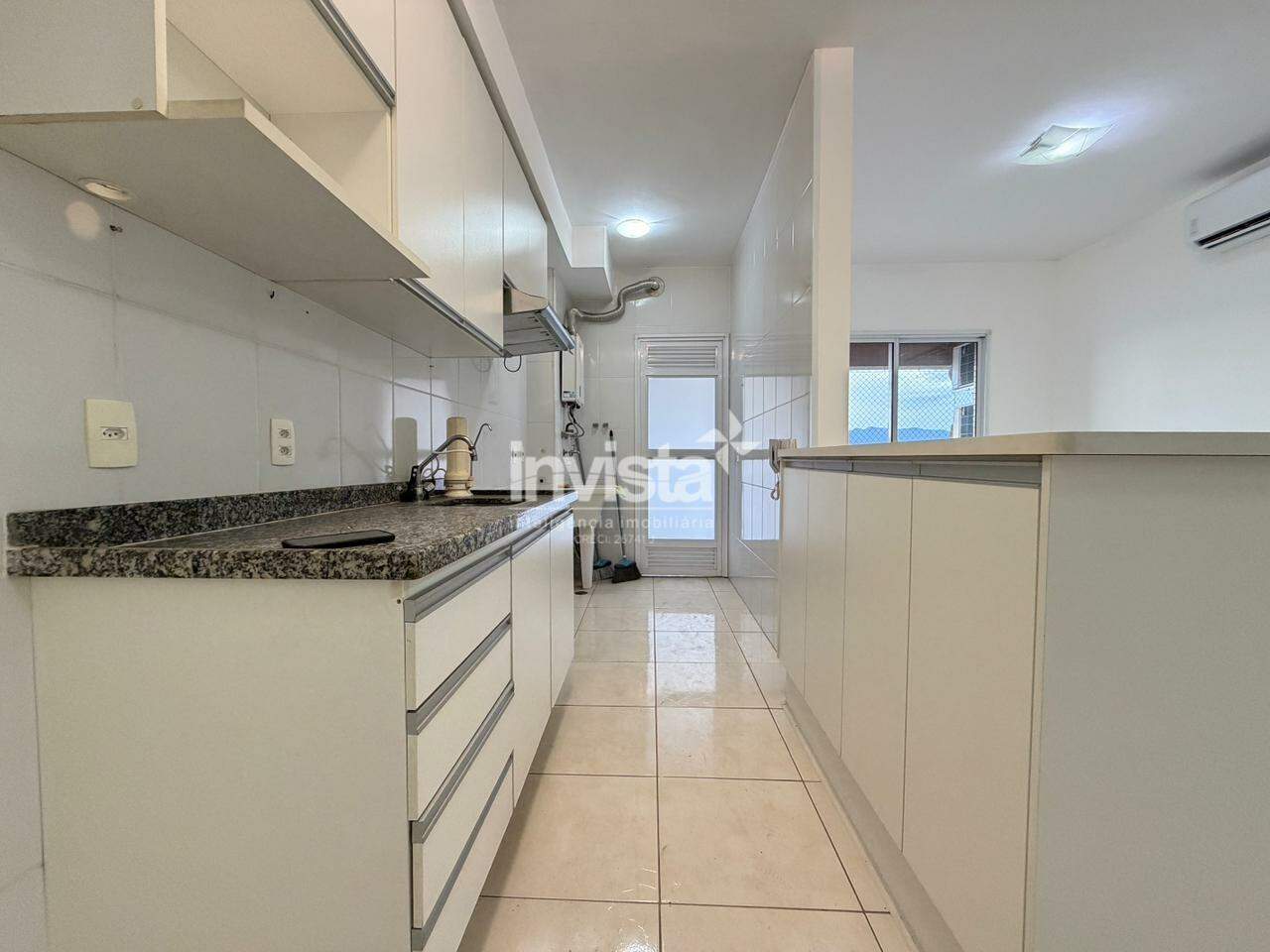 Apartamento para alugar em Santos-SP no bairro Estu&aacute;rio, com 3 dormit&oacute;rios e 80m&sup2; - Santos