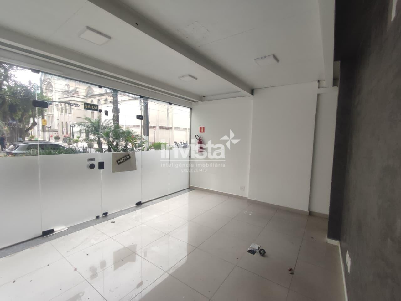 Sala Comercial térrea no Centro de Santos (2 Salas e mezanino – 100 m²)