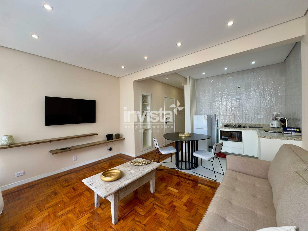 Excelente apartamento de 1 dormit&oacute;rio em localiza&ccedil;&atilde;o privilegiada no Boqueir&atilde;o - Santos