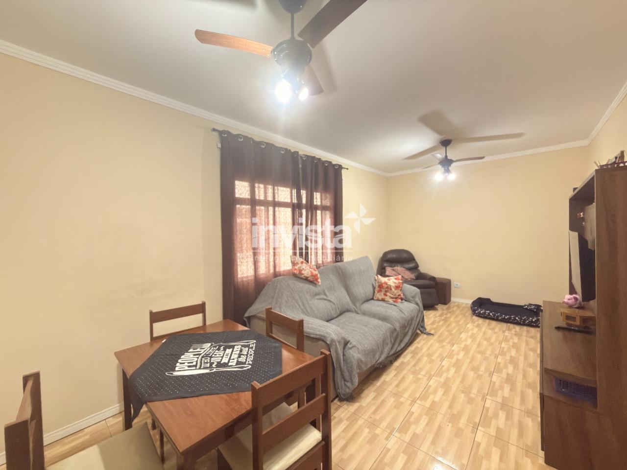 Apartamento 3 Dormitórios Mobiliado à Venda em Santos (Encruzilhada) – Frente, 90m², 1 vaga