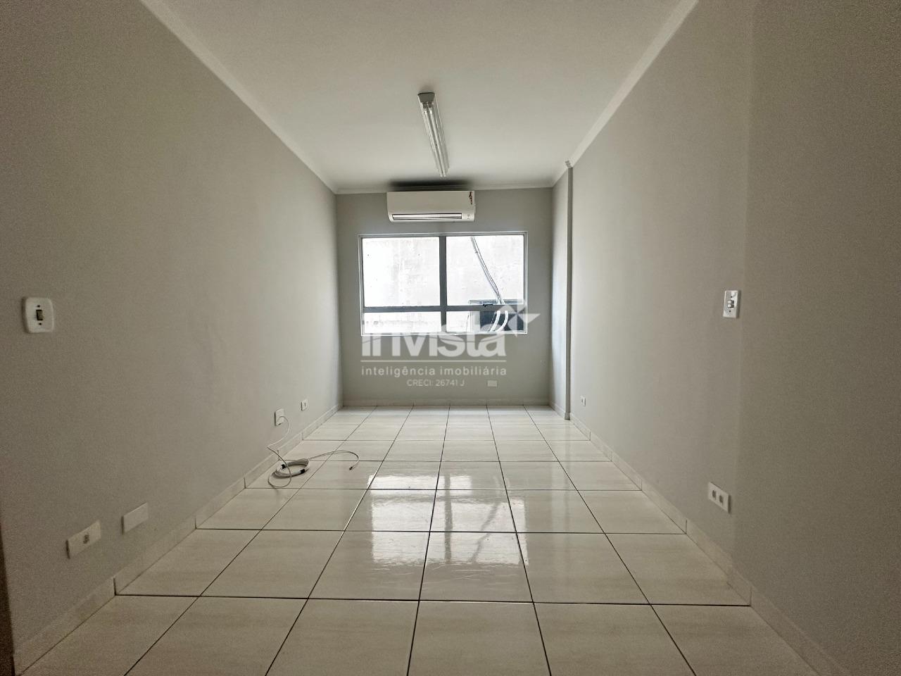 Sala comercial no centro de santos