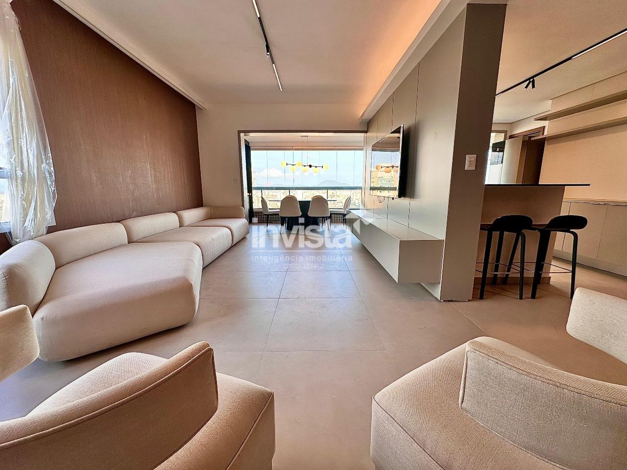 C&oacute;digo: 37334 R$ 17.150,00 Apartamento Duplex para alugar em Santos-SP no bairro Boqueir&atilde;o, com 3 dormit&oacute;rios e 162m&sup2; 162 m&sup2; 3 quartos 2 vagas - Santos